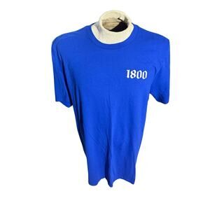 1800 Tequila T-Shirt Blue Men’s XL Promo Graphic Logo Liquor Brand Bar Tee 268